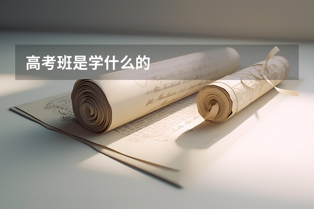 高考班是学什么的