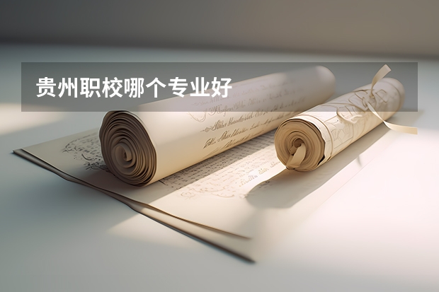 贵州职校哪个专业好